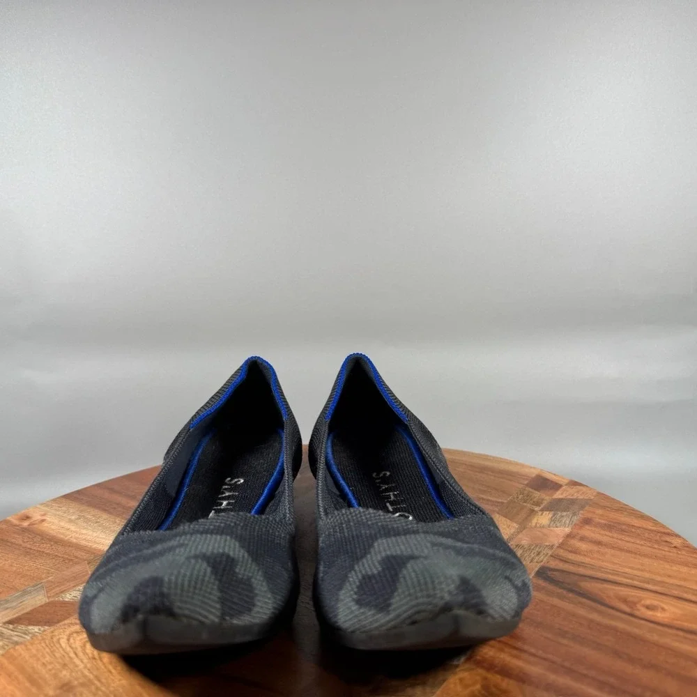 Rothys The Point‎ Grey Camo Pointed Toe Flats Womens Size 7 Sustainable Shoes